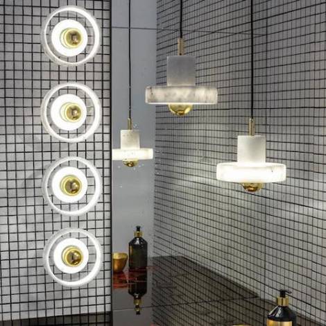 Suspension STONE de Tom Dixon by MEGALUX 33 Bordeaux luminaires