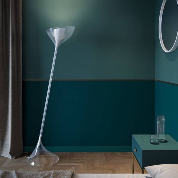 Lampadaire FLOOB transparent Kundalini by MEGALUX 33 Bordeaux