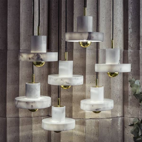 Suspension STONE de Tom Dixon by MEGALUX 33 Bordeaux luminaires