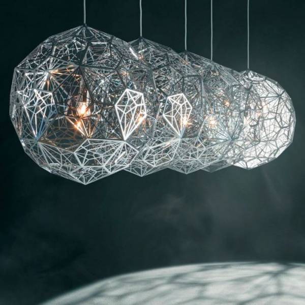Suspension ETCH WEB TOM DIXON MEGALUX33 BORDEAUX