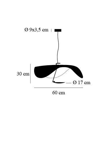 Dimensions suspension LEDERAM MANTA S1 by MEGALUX33