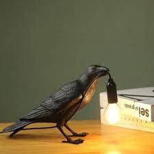 Bird Lamp Waiting black by MEGALUX33