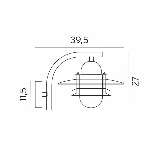 Dimensions applique Oslo by MEGALUX33