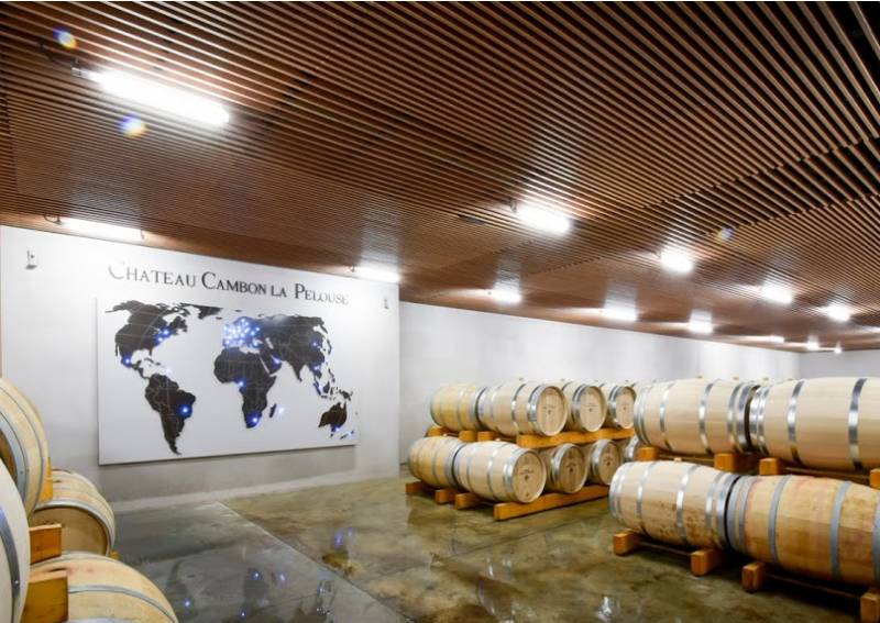 Eclairage en fibre optique d'une carte Château Cambon La Pelouse by MEGALUX33