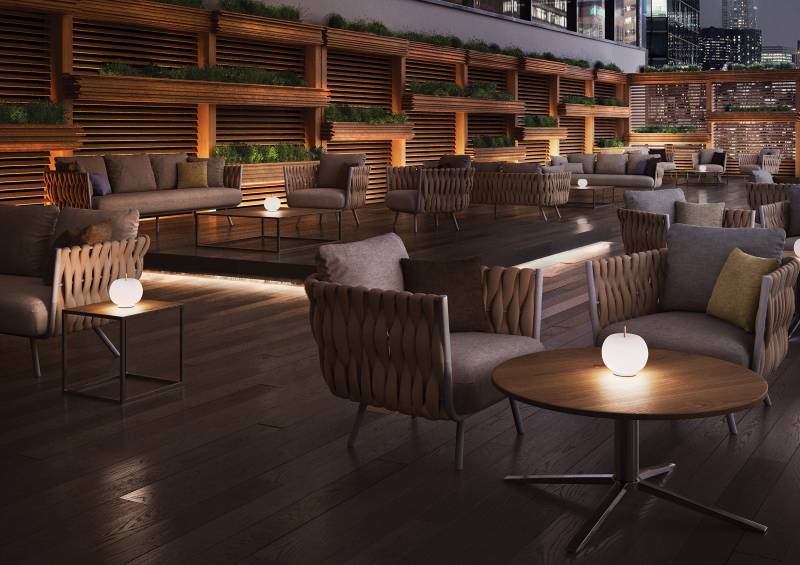 Lampe à poser KUSHI Kundalini by MEGALUX 33 Bordeaux