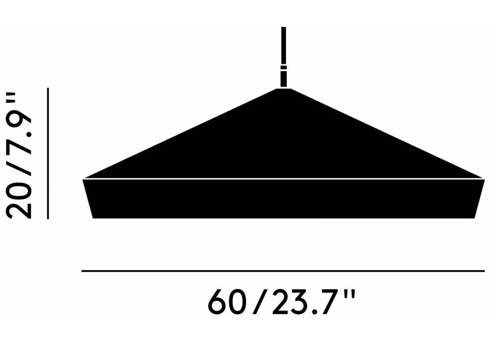 Dimensions suspension BEAT FLAT Tom Dixon by MEGALUX 33 Bordeaux