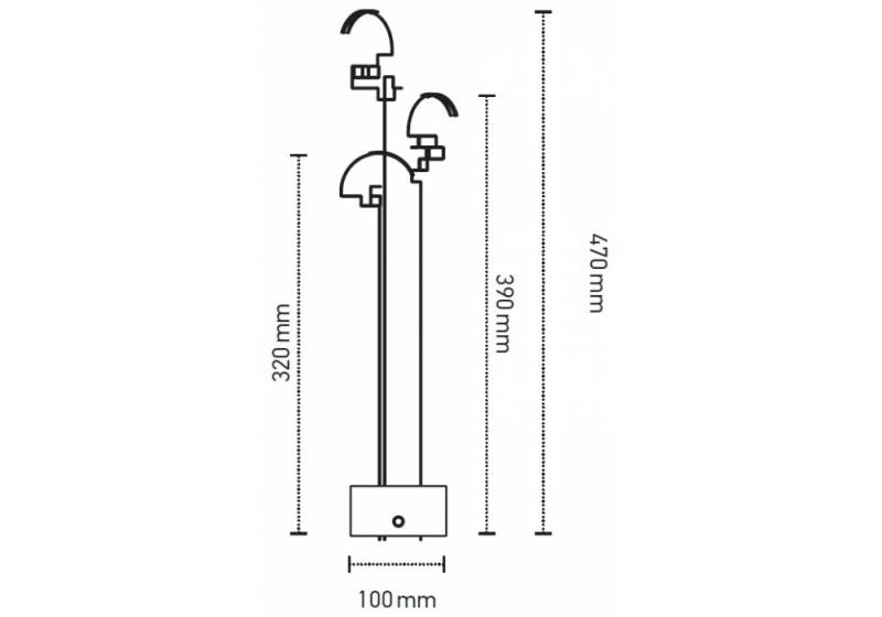 Dimensions lampe BOUCLE by MEGALUX33
