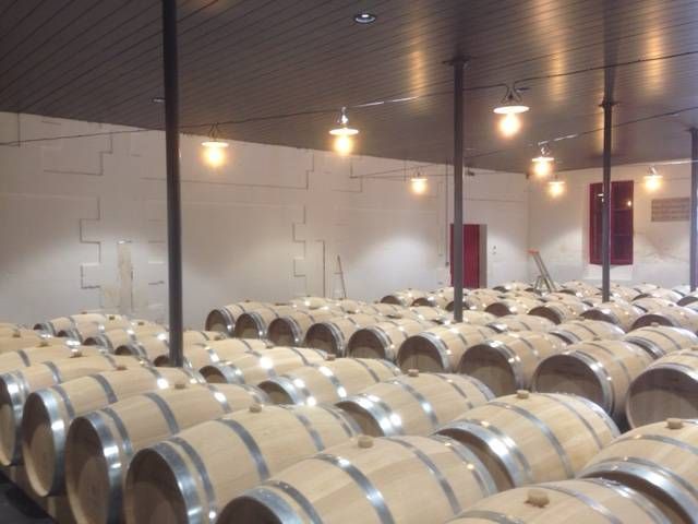 MG33 : Réalisation éclairage du chai à barriques, château Duplessis