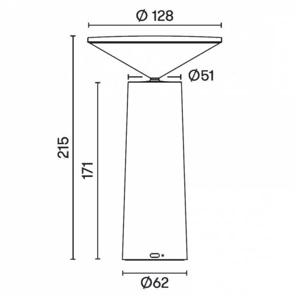 Dimensions lampe Cocktail Grok by MEGALUX 33 Bordeaux