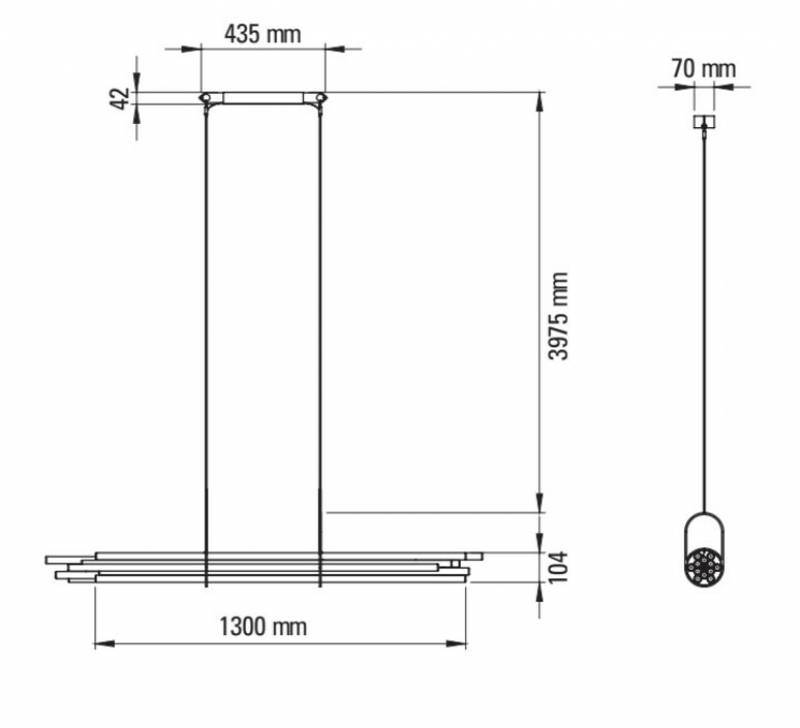 Dimensions suspension NL12 DCW EDITIONS by MEGALUX33 Bordeaux