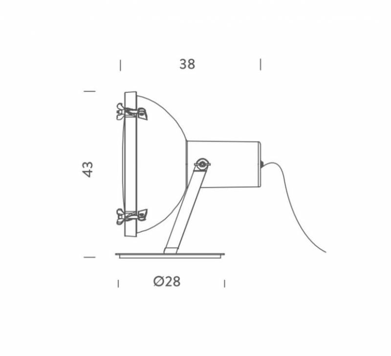 Dimensions Le Projecteur 365 Le Corbusier Nemo Lighting by MEGALUX33