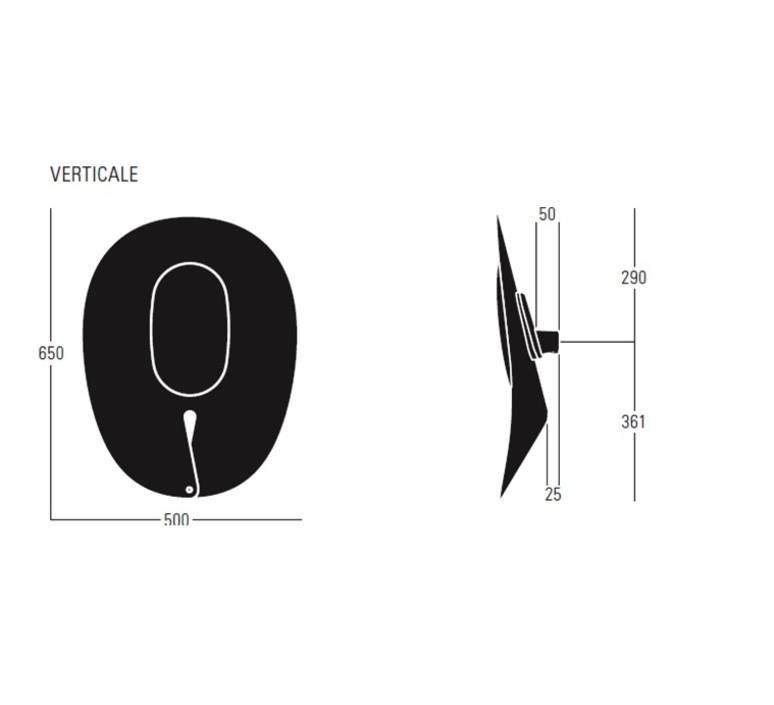 Dimensions applique SELENE by MEGALUX33