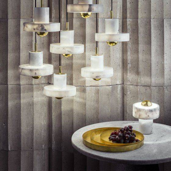 Suspension STONE TOM DIXON by MEGALUX 33 luminaires Bordeaux