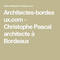 Architecte Christophe PASCAL